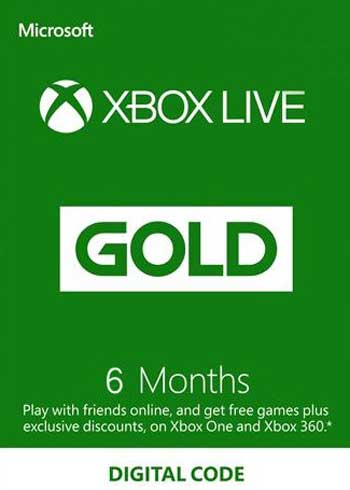 Xbox Live 6 Months Gold Subscription Digital CD Key